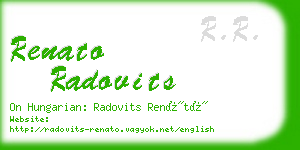 renato radovits business card